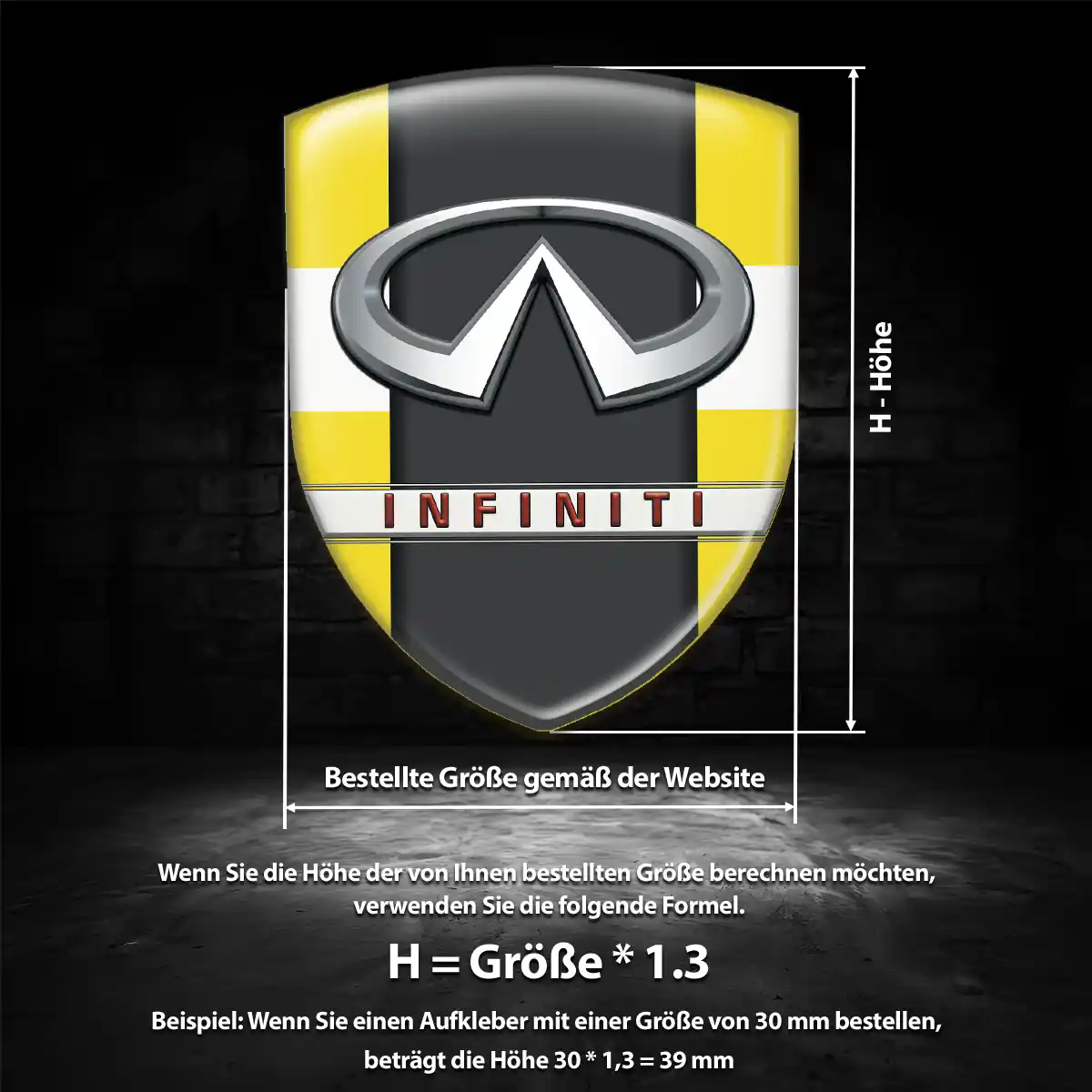 Infiniti Emblem Wappen Aufkleber Hohe Qualität