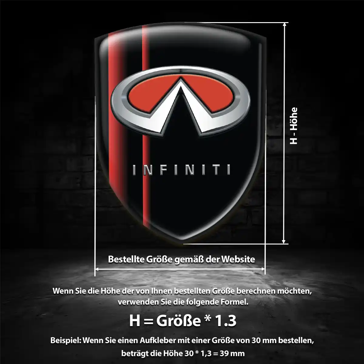 Infiniti Emblem Wappen Aufkleber Limitierte Auflage