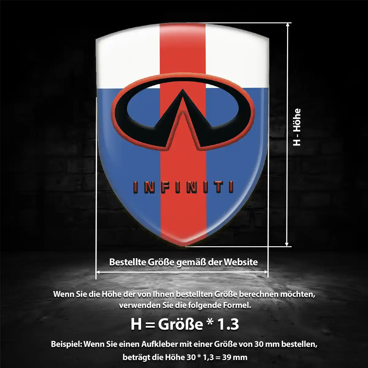 Infiniti Emblem Wappen Aufkleber Modernes Design