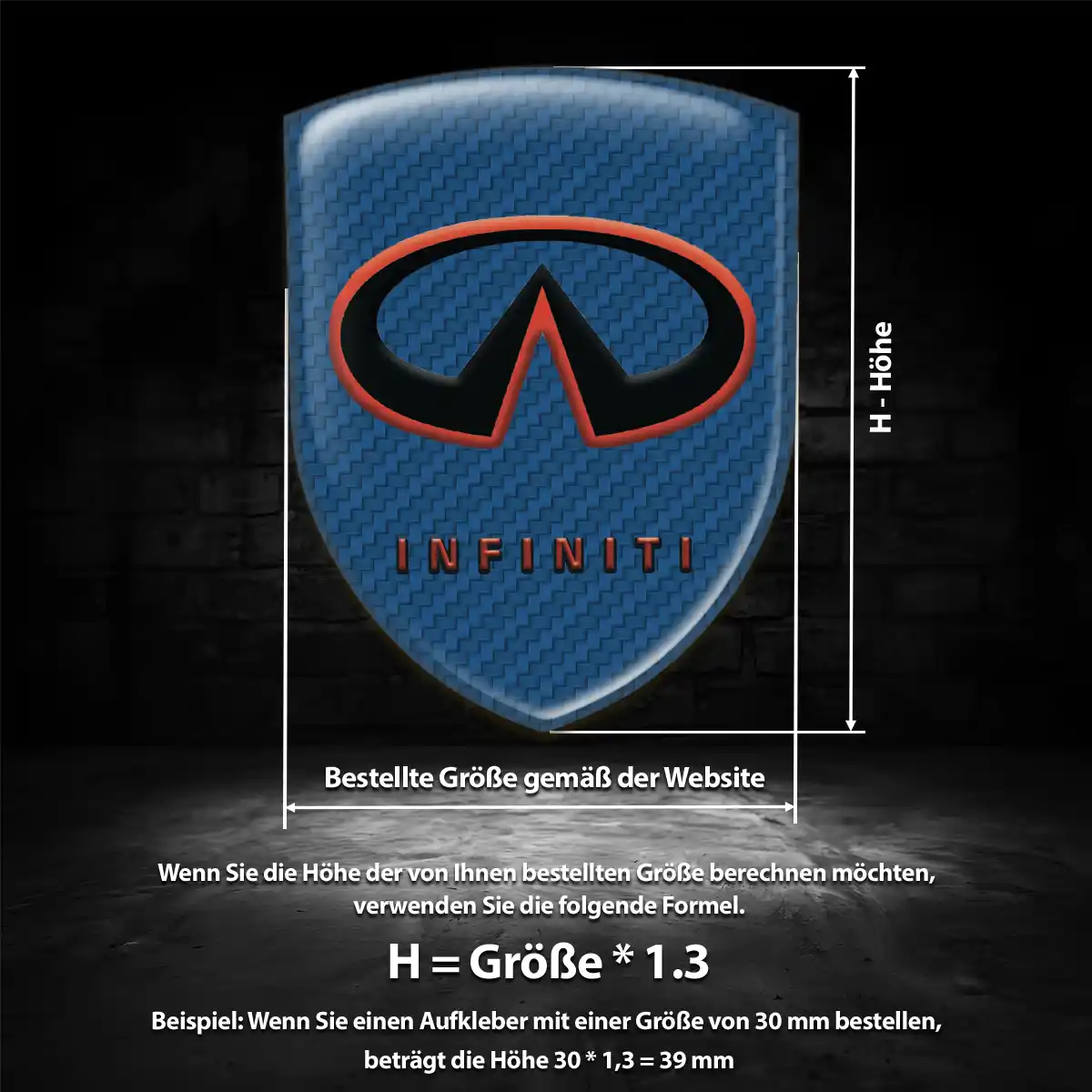Infiniti Emblem Wappen Aufkleber Premium-Edition