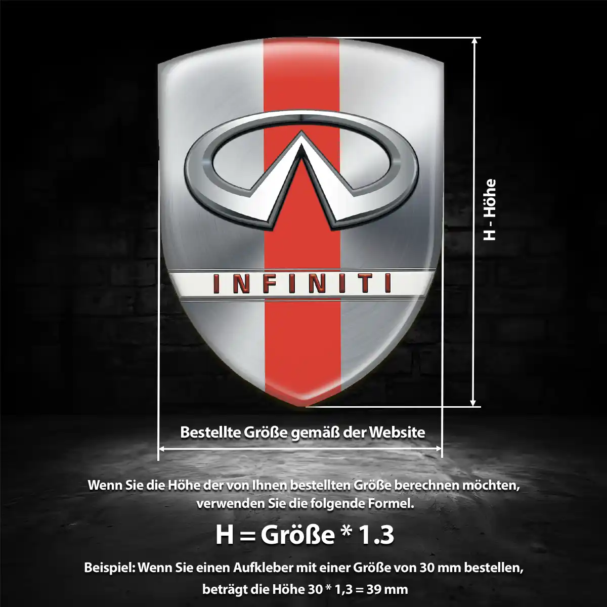 Infiniti Emblem Wappen Aufkleber Stilvolles Design