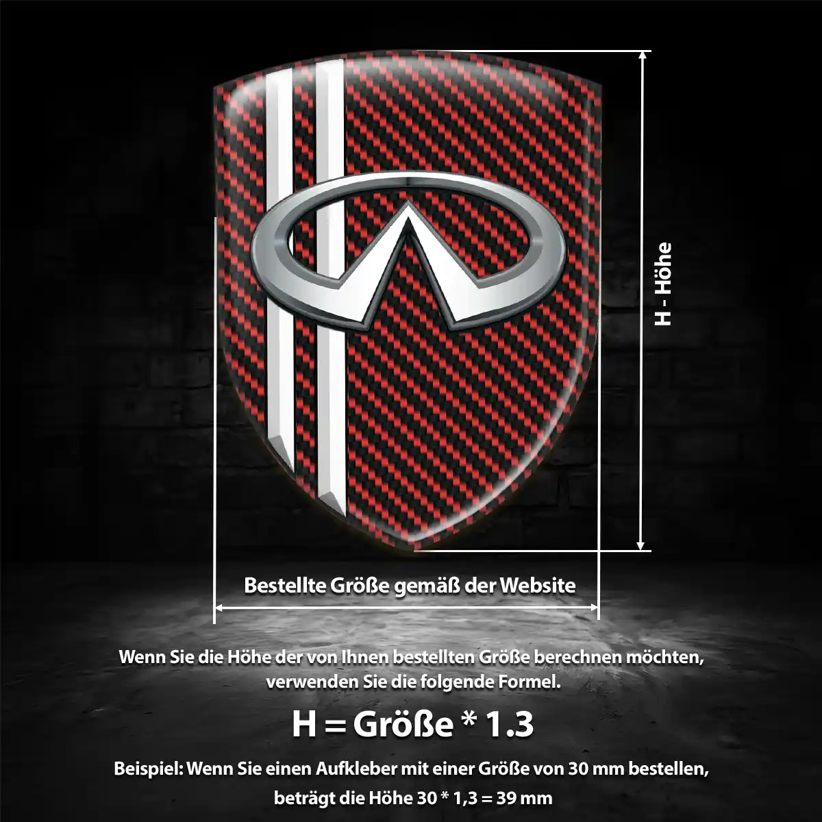 Infiniti Emblem Wappen Auto Hochwertiges Harz