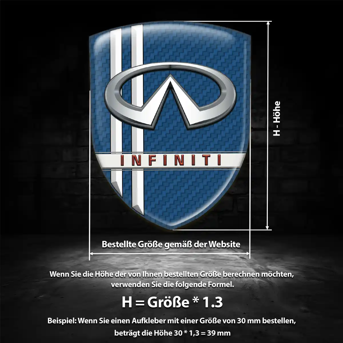 Infiniti Emblem Wappen Auto Premium-Edition