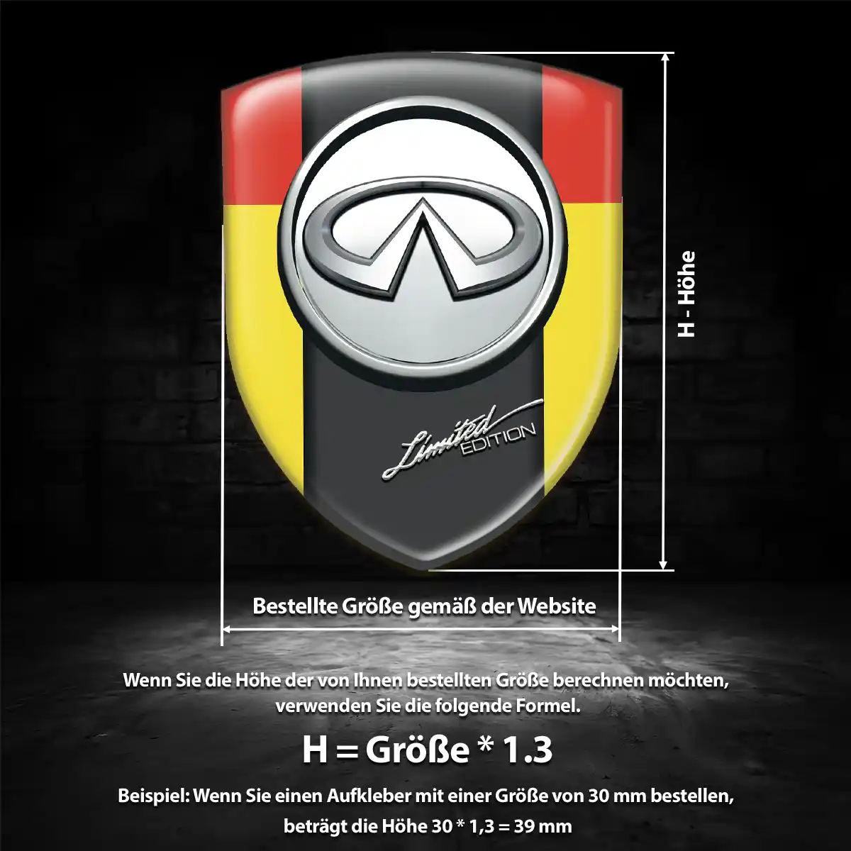 Infiniti Emblem Wappen Auto Premiumqualität