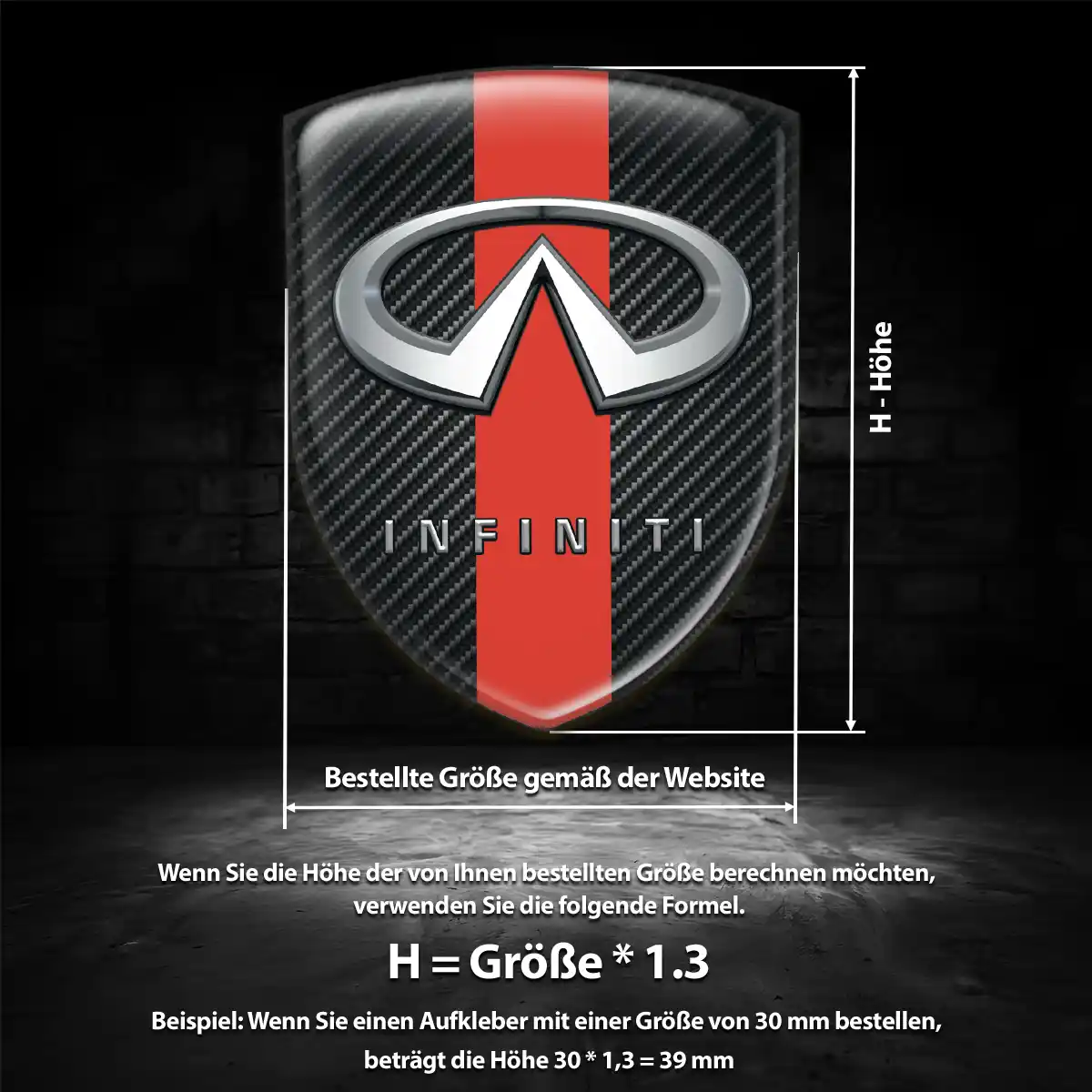 Infiniti Emblem Wappen Interieurdesign