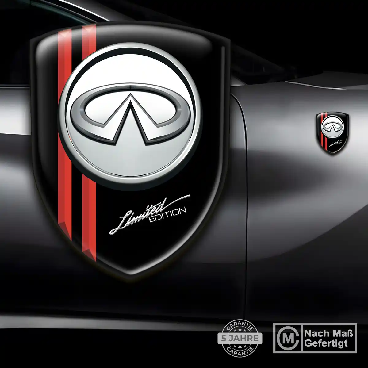 Infiniti Embleme Silikon Aufkleber Auto Elegantes Design