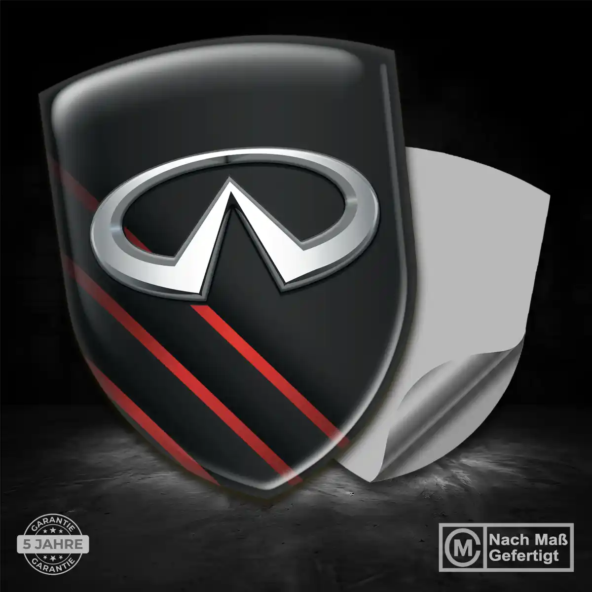 Infiniti Embleme Silikon Aufkleber Auto Exterieurdesign