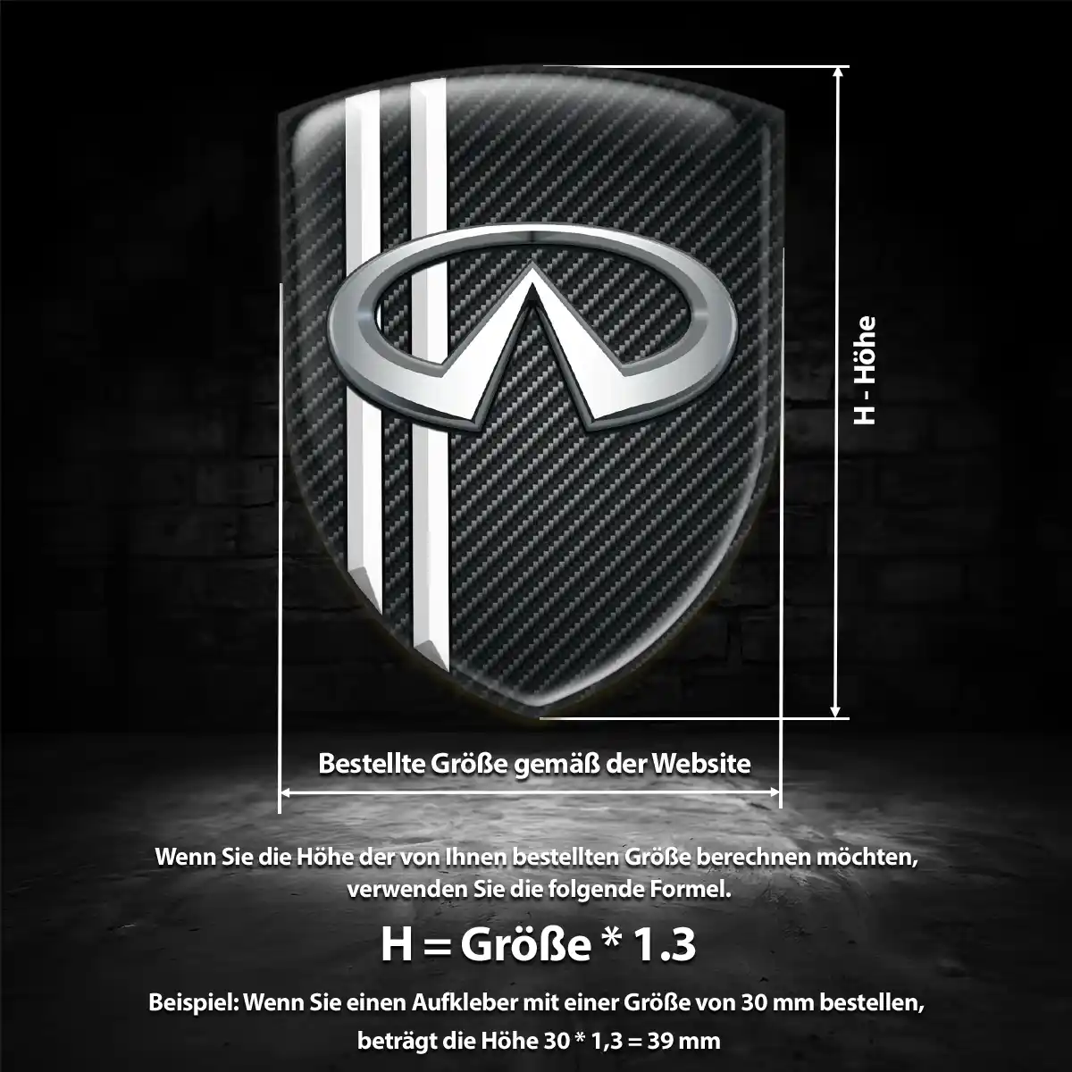 Infiniti Embleme Silikon Aufkleber Auto Limitierte Auflage