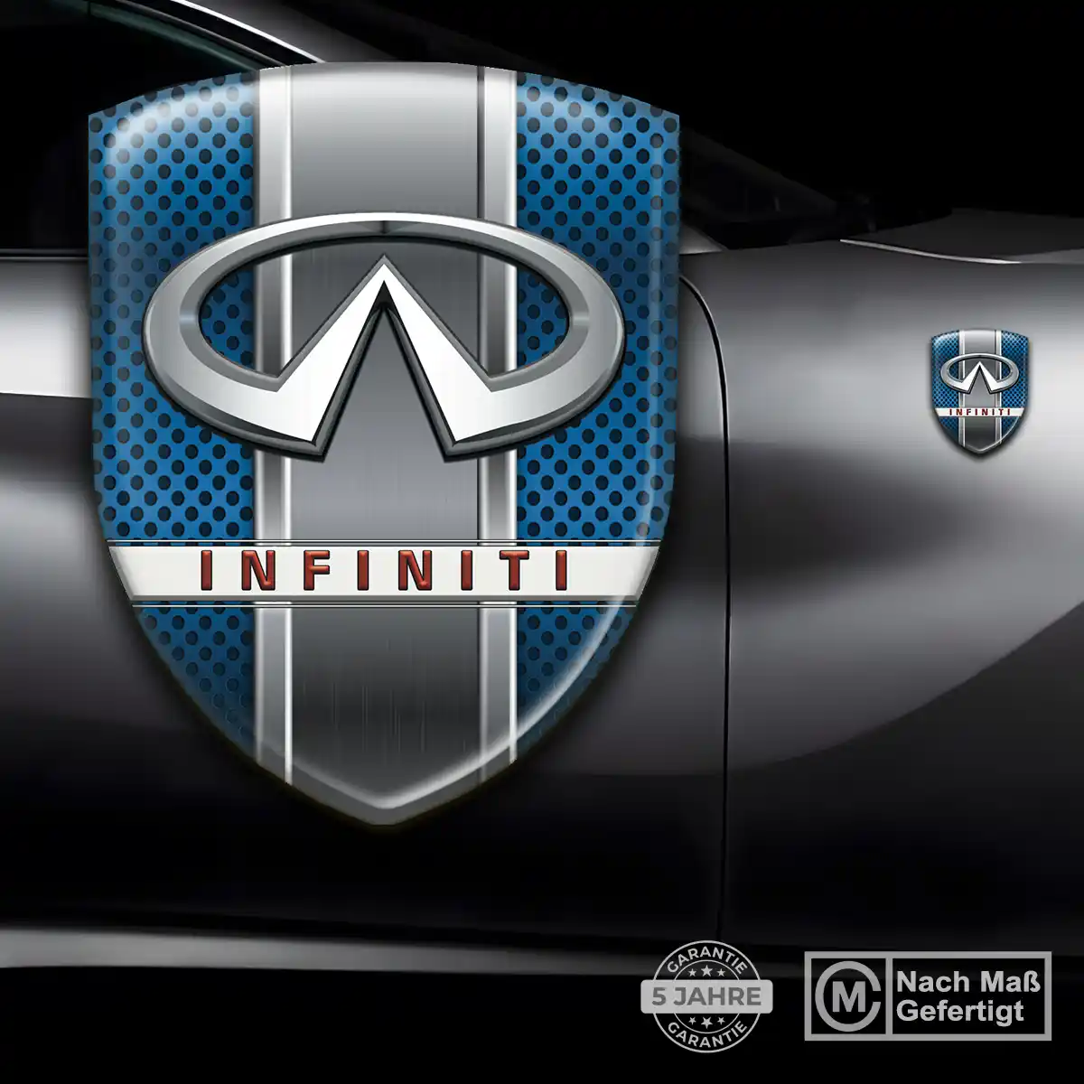 Infiniti Embleme Silikon Aufkleber Auto Tuningfahrzeug