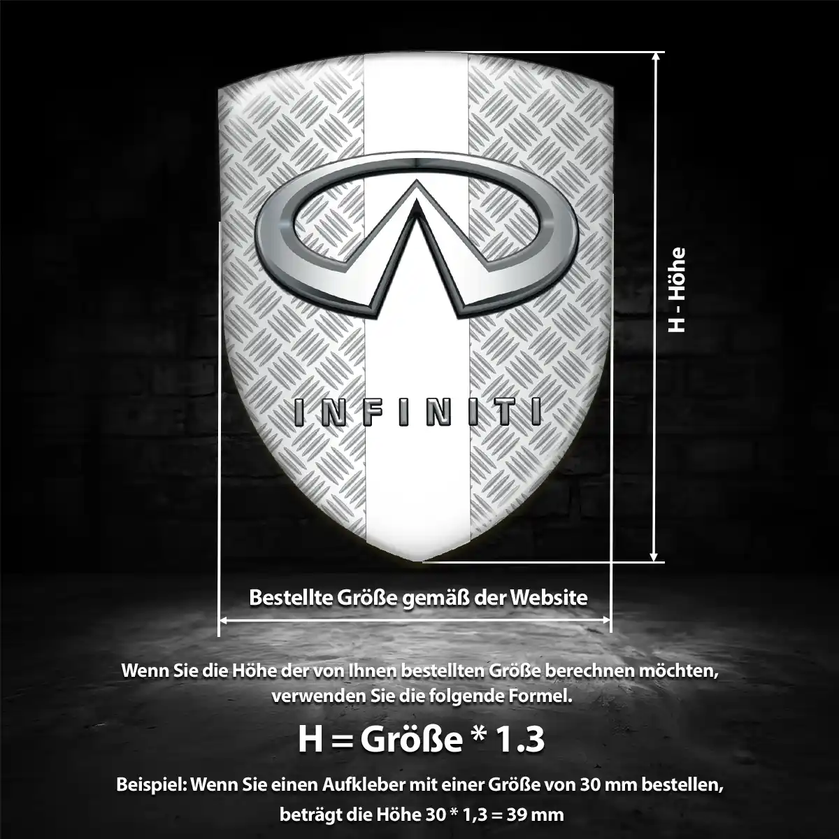Infiniti Embleme Silikon Aufkleber Erstklassige Qualität