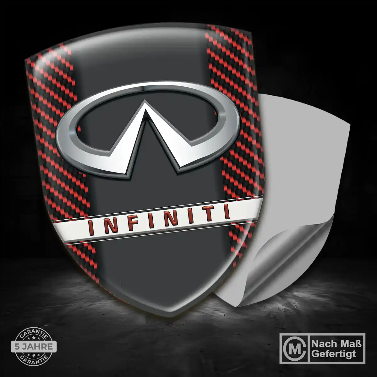Infiniti Embleme Silikon Aufkleber Hochwertiges Harz