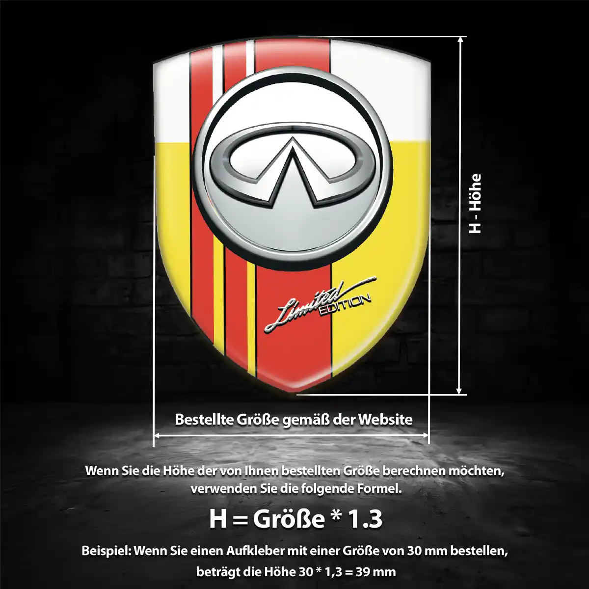 Infiniti Embleme Silikon Aufkleber Hohe Qualität