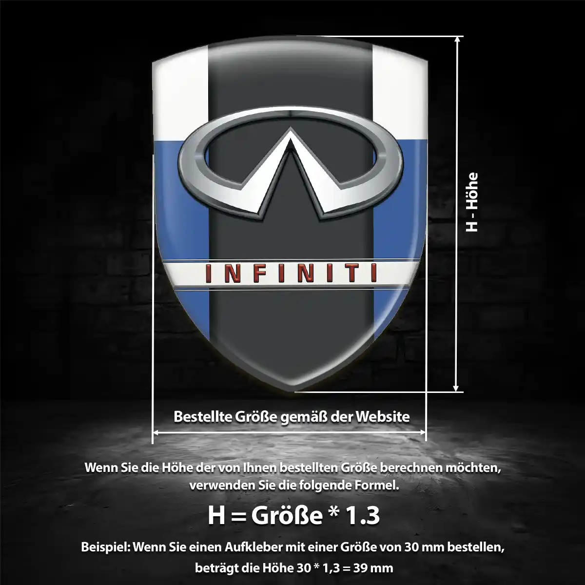 Infiniti Embleme Silikon Aufkleber Luxus-Edition