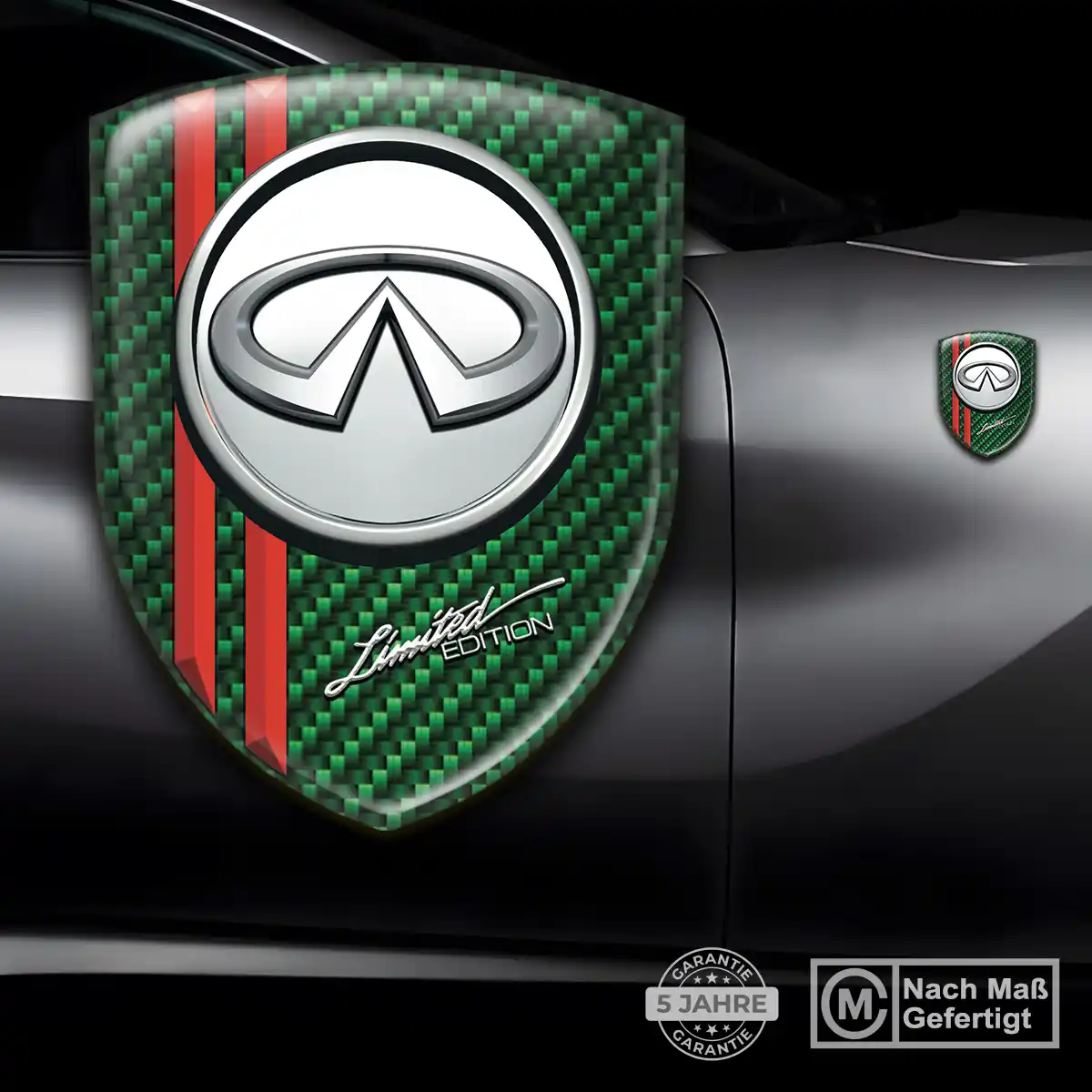 Infiniti Embleme Silikon Aufkleber Markenedition