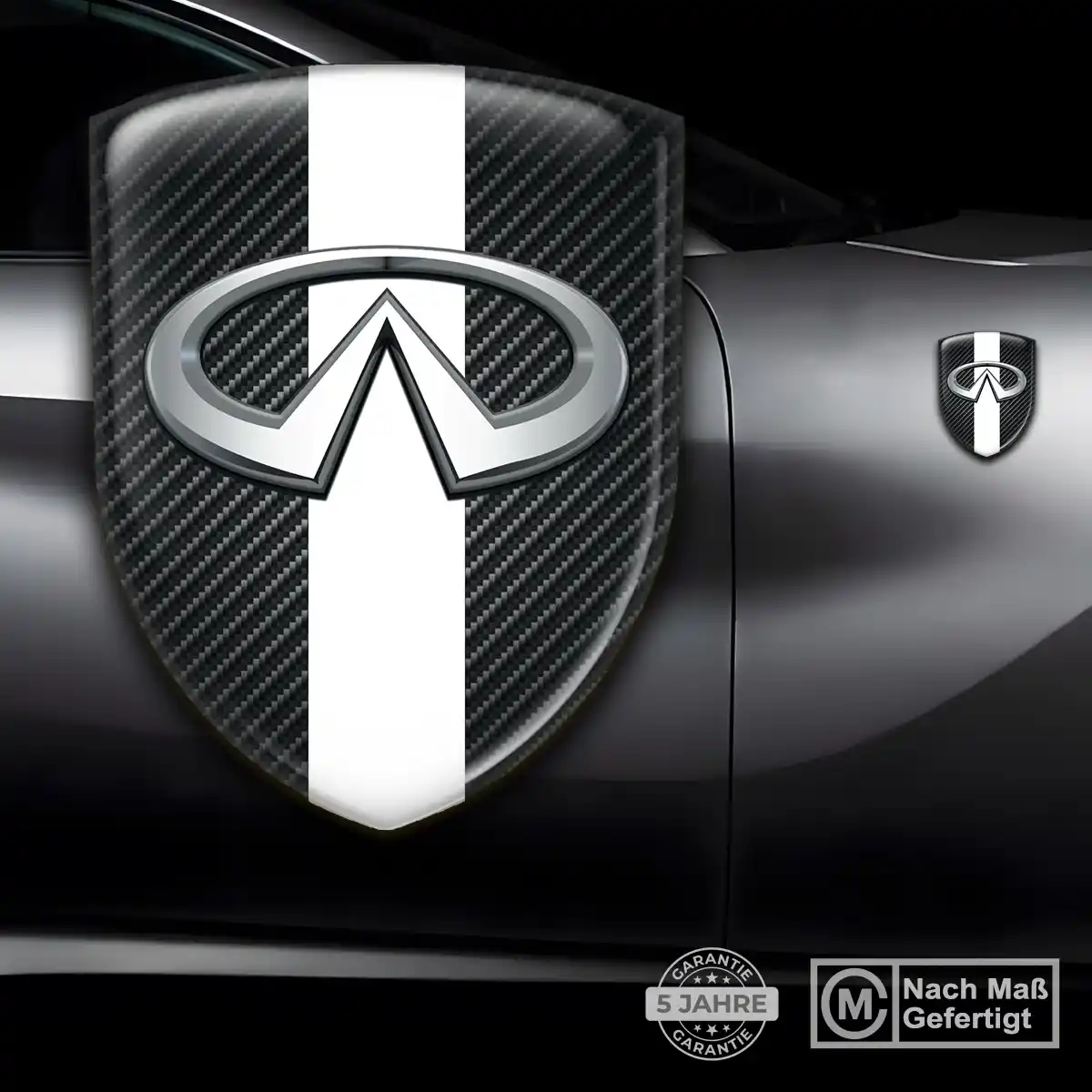 Infiniti Embleme Silikon Aufkleber Tuningfahrzeug