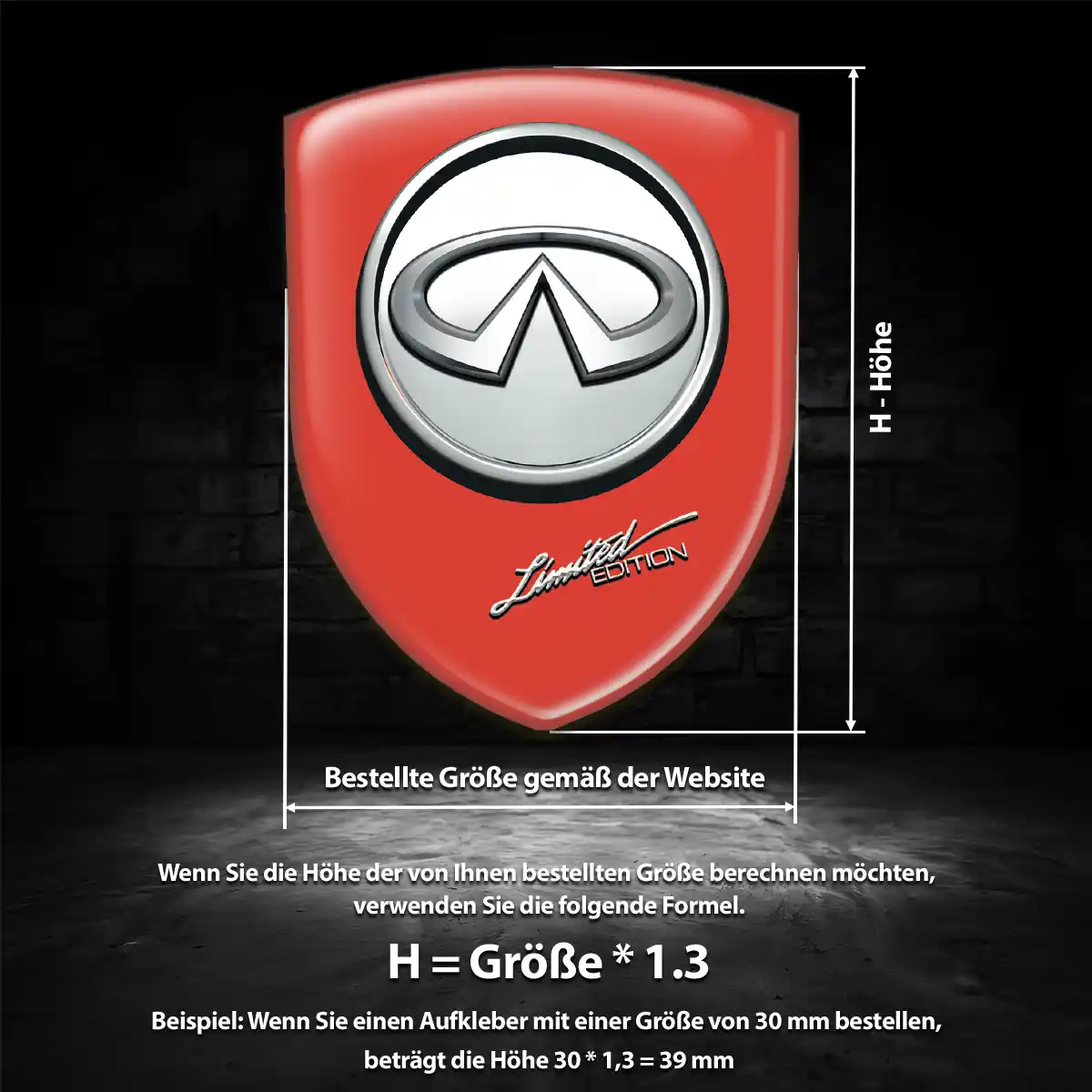 Infiniti Silikon Aufkleber Auto Ausdrucksstarkes Design