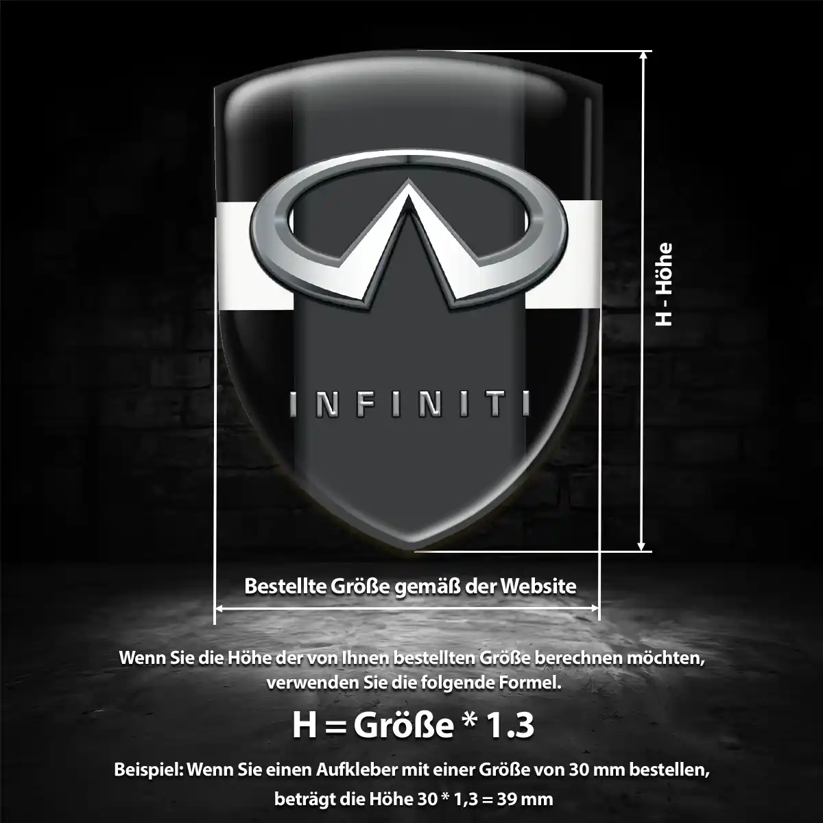 Infiniti Silikon Aufkleber Auto Premium-Edition