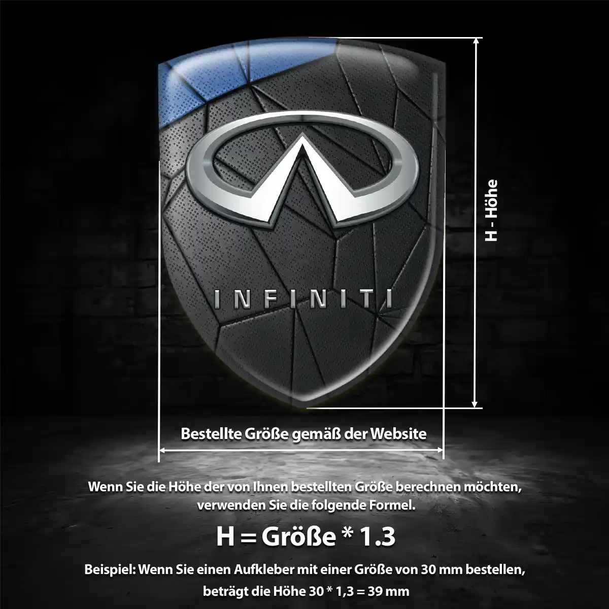 Infiniti Silikon Aufkleber Auto Premiumqualität
