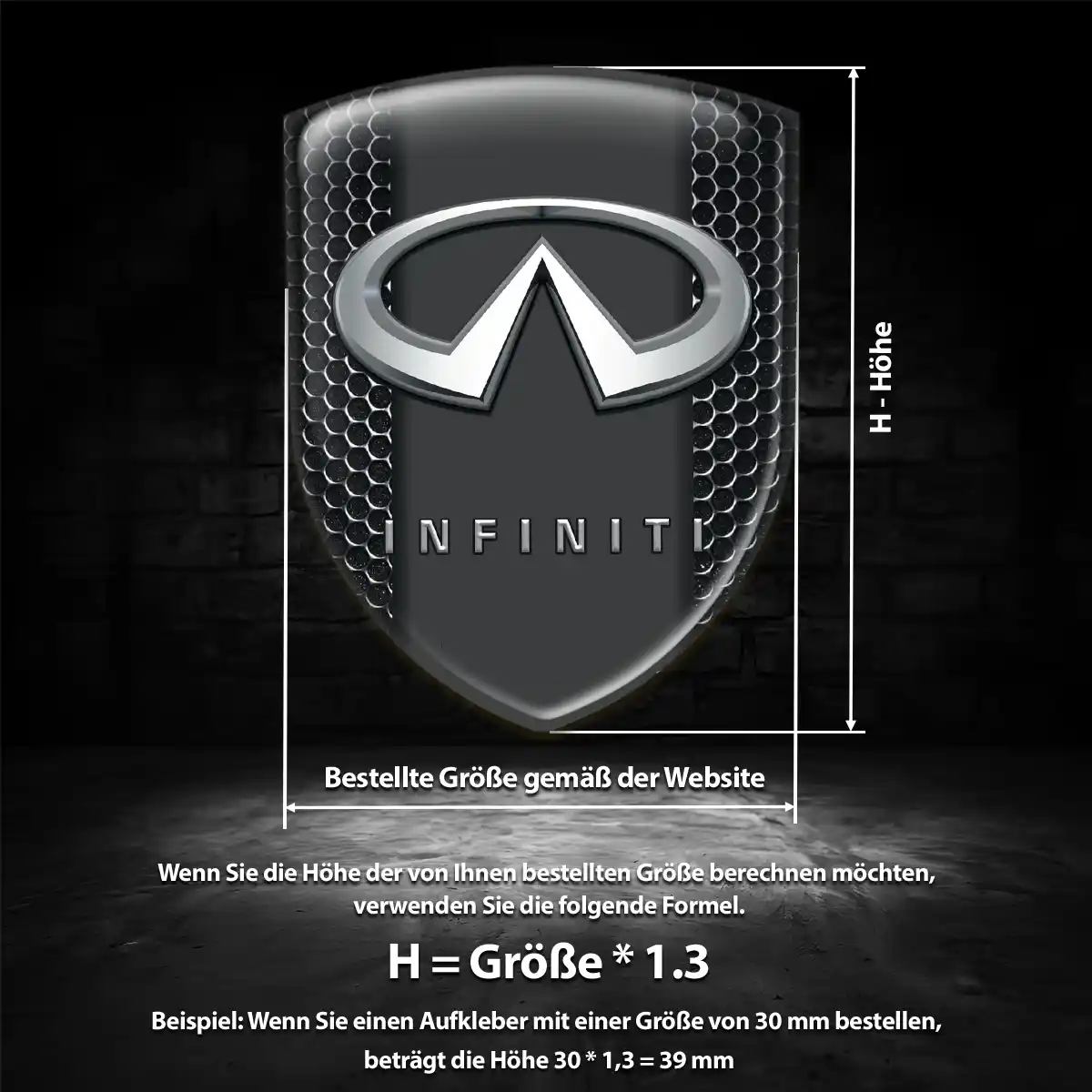 Infiniti Silikon Aufkleber Auto Stilvolles Design