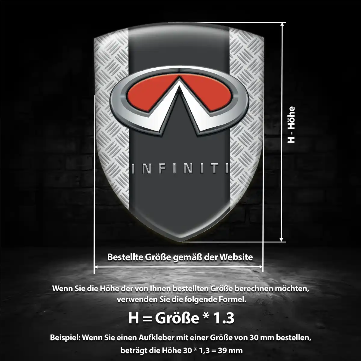 Infiniti Silikon Aufkleber Embleme Anspruchsvolles Design