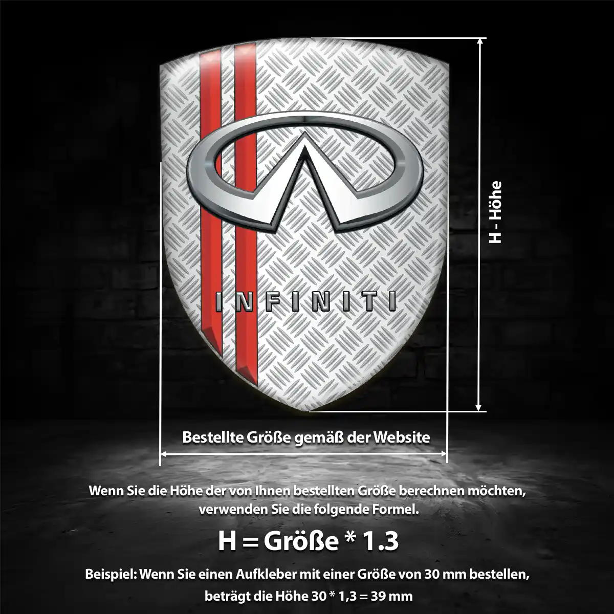 Infiniti Silikon Aufkleber Embleme Auto Edles Design