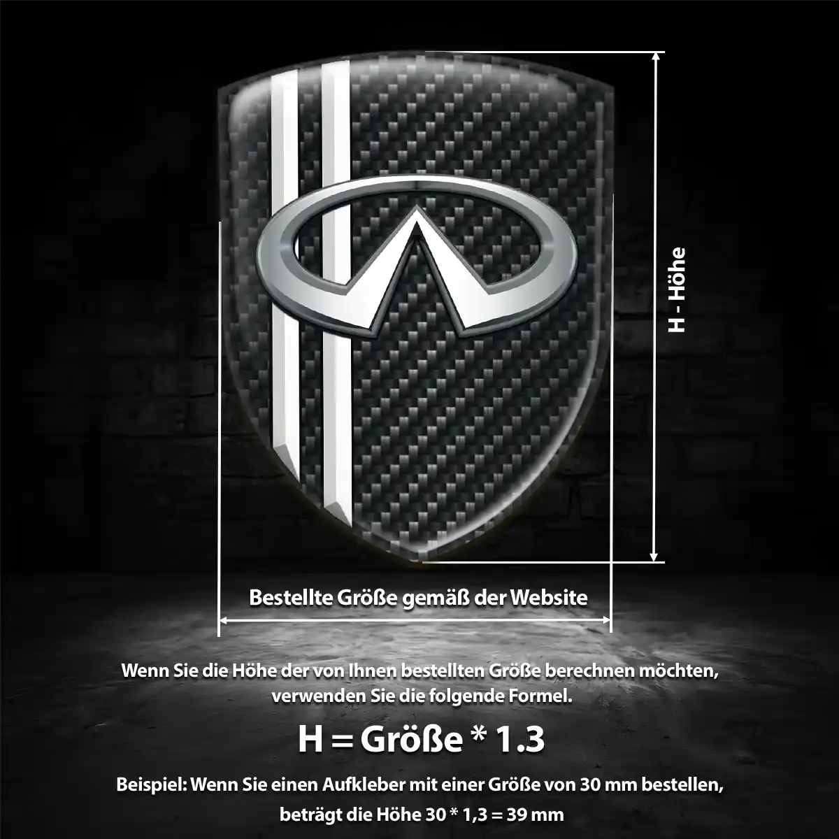 Infiniti Silikon Aufkleber Embleme Auto Hohe Qualität