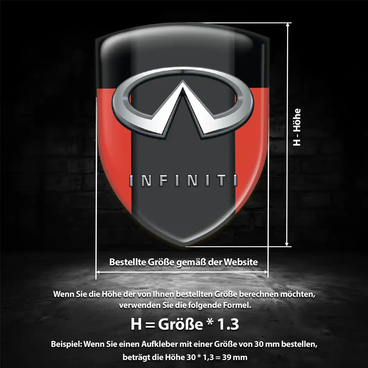 Infiniti Silikon Aufkleber Embleme Auto Premiumqualität