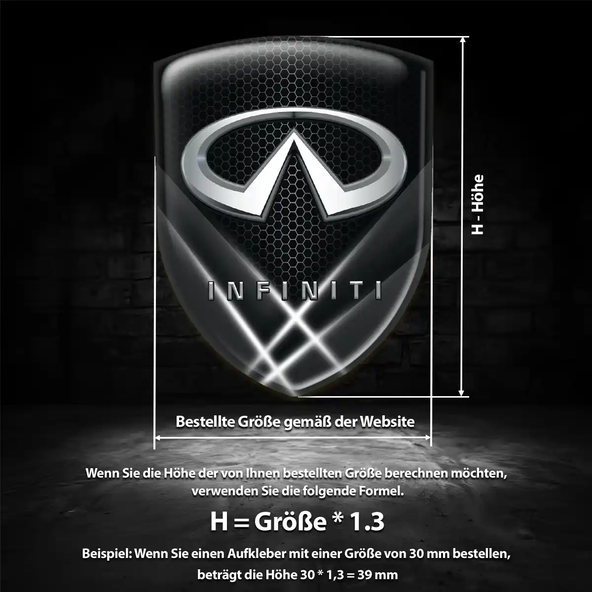 Infiniti Silikon Aufkleber Embleme Auto Tuningfahrzeug