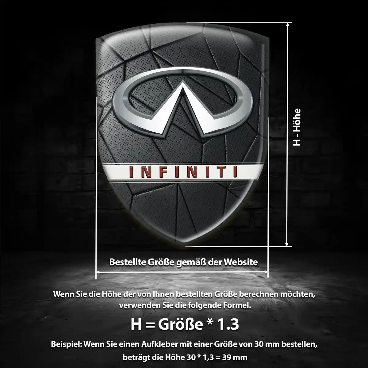 Infiniti Silikon Aufkleber Embleme Limitierte Auflage