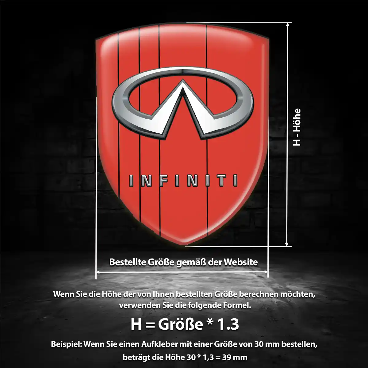 Infiniti Silikon Aufkleber Embleme Premiumqualität