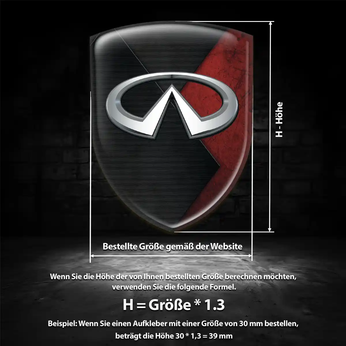 Infiniti Silikon Aufkleber Exterieurdesign