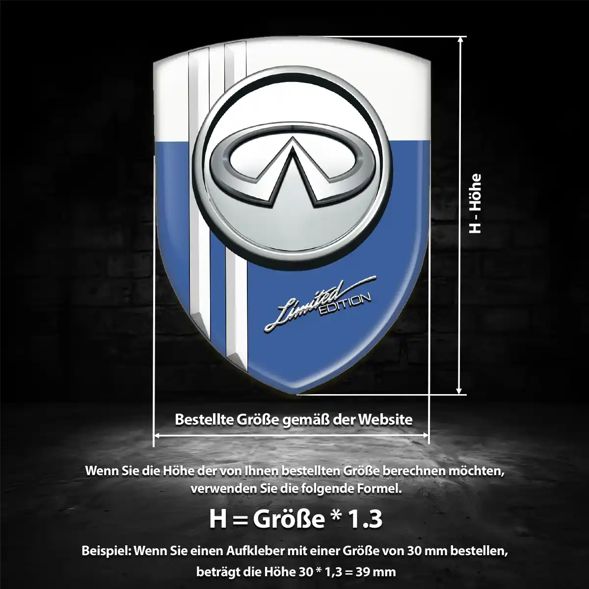 Infiniti Silikon Aufkleber Premium-Edition