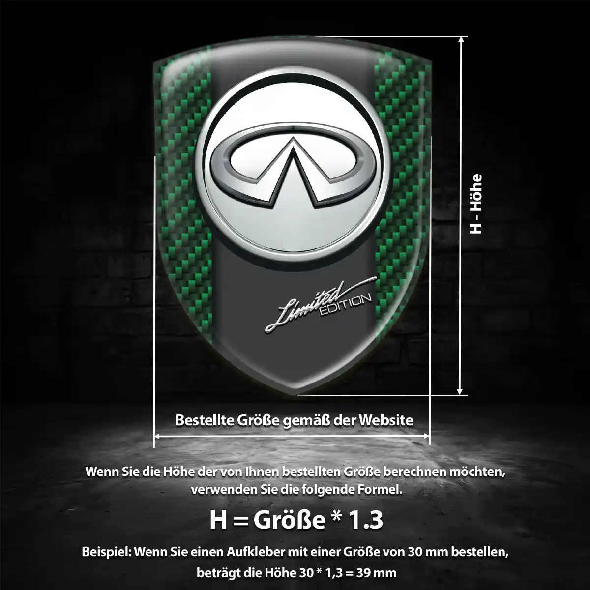 Infiniti Silikon Aufkleber Premiumqualität