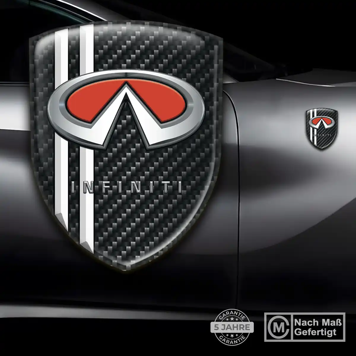 Infiniti Silikon Aufkleber Wappen Auto Edles Design