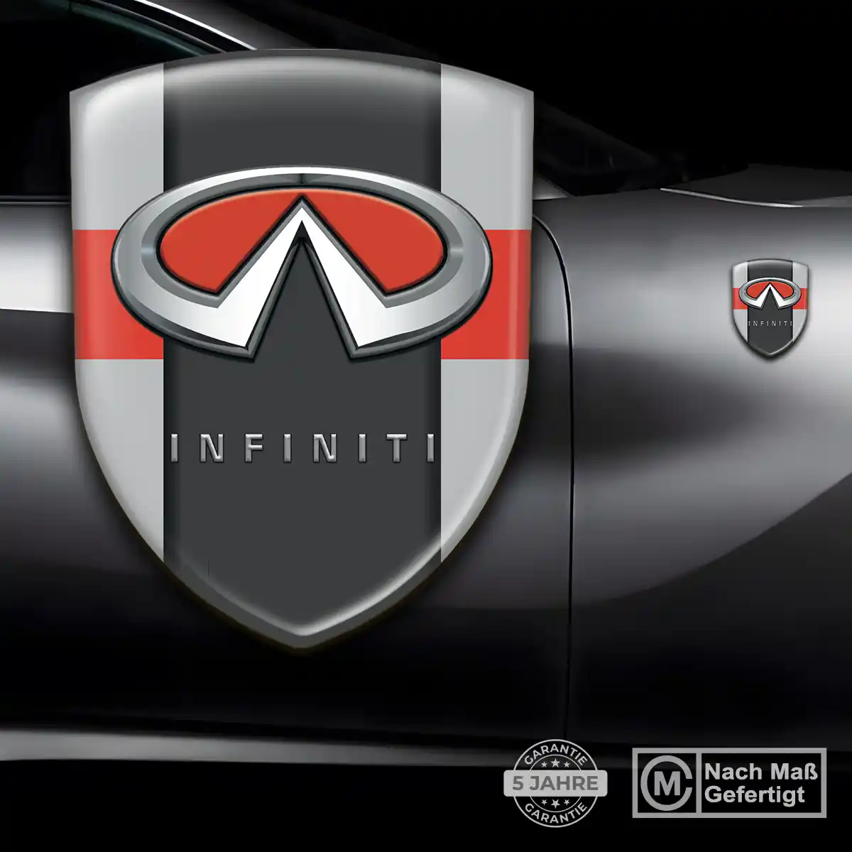 Infiniti Silikon Aufkleber Wappen Auto Markenedition