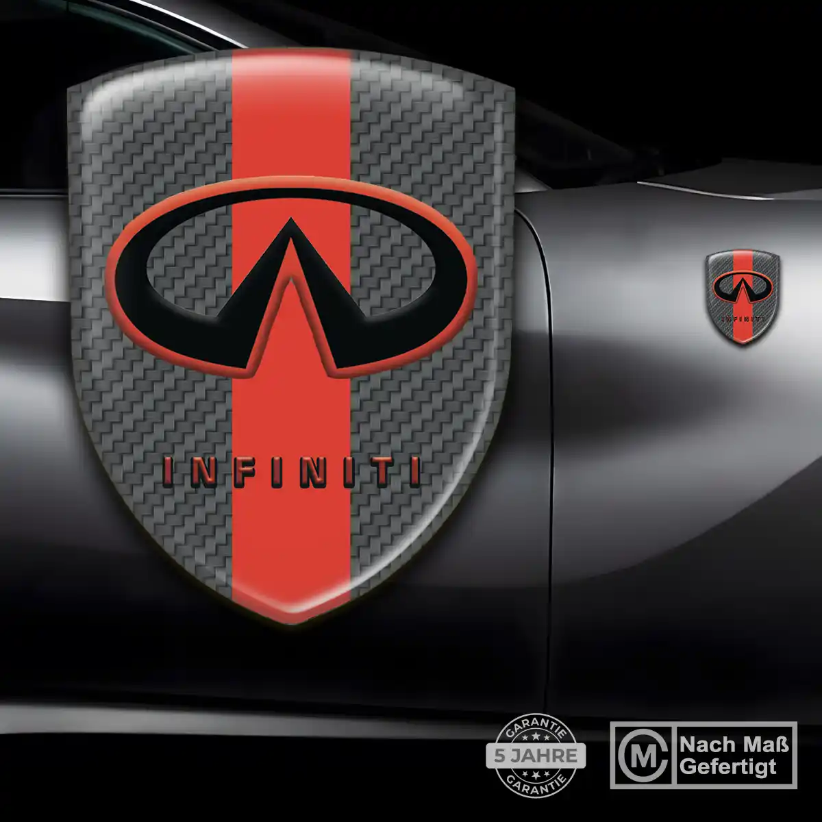 Infiniti Silikon Aufkleber Wappen Auto Tuningfahrzeug