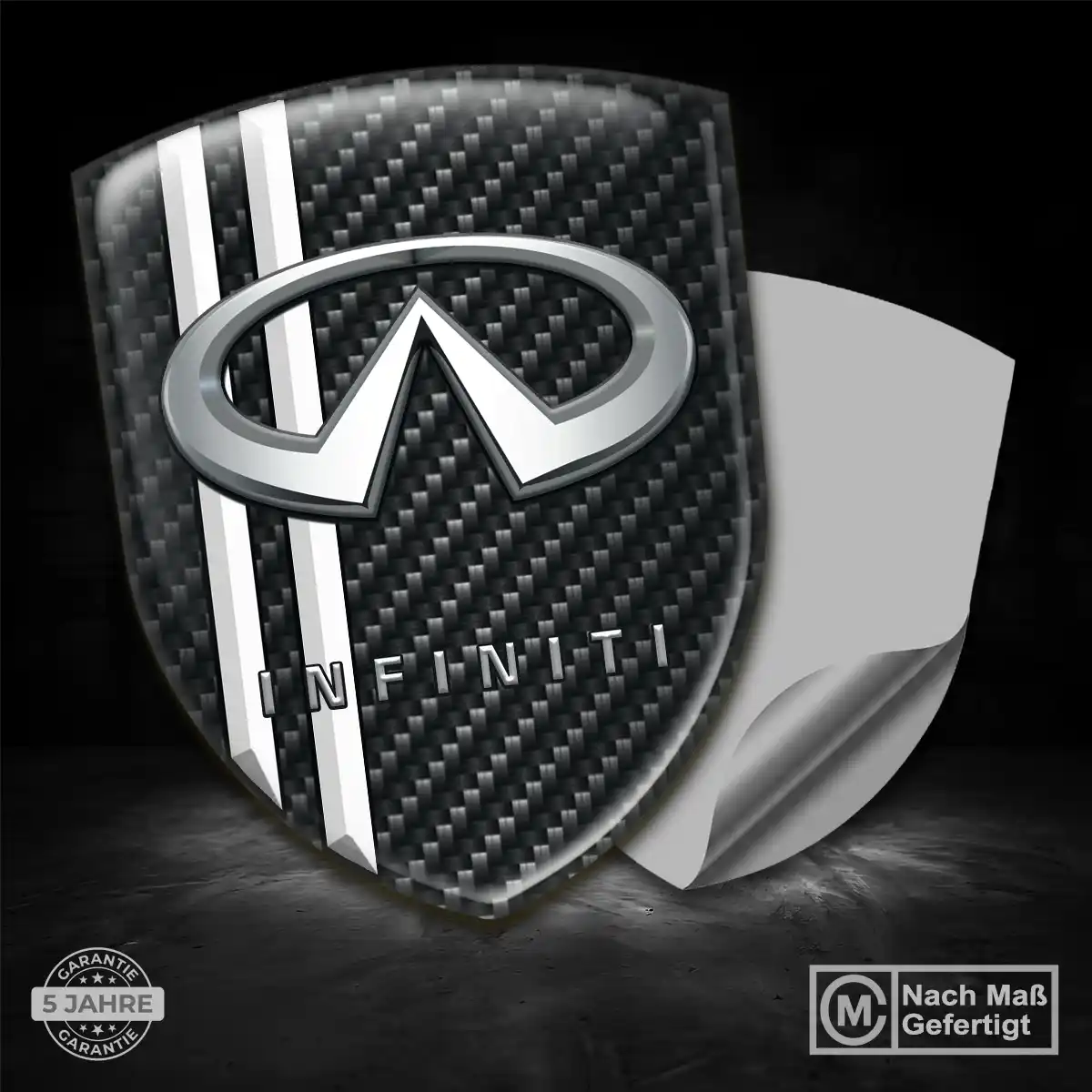 Infiniti Silikon Aufkleber Wappen Edles Design