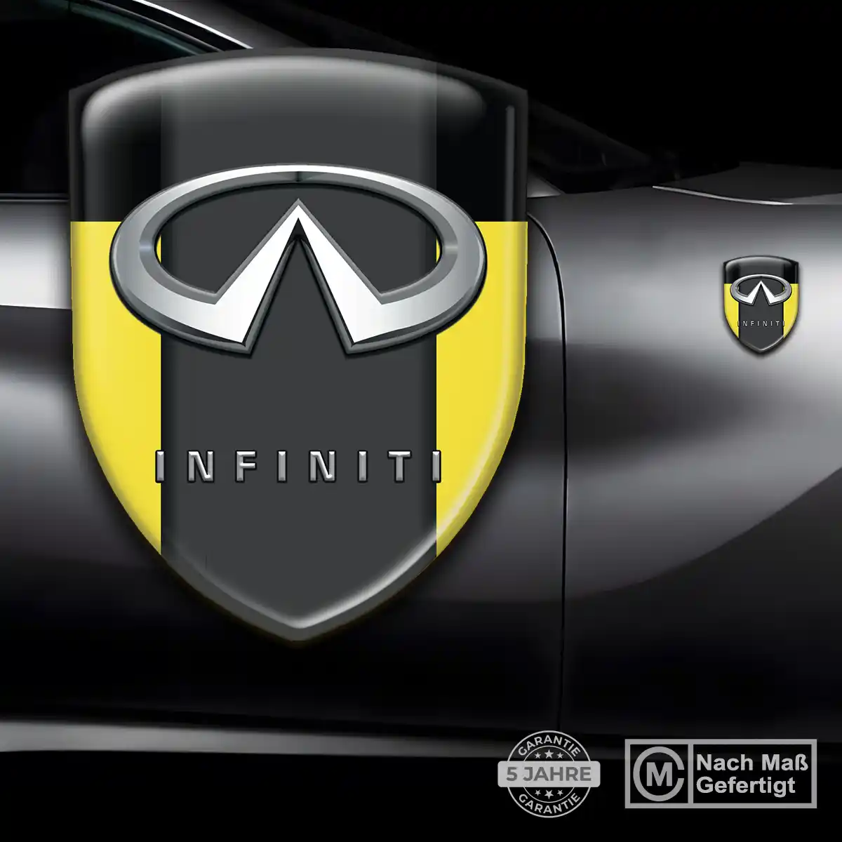 Infiniti Silikon Aufkleber Wappen Elegantes Design