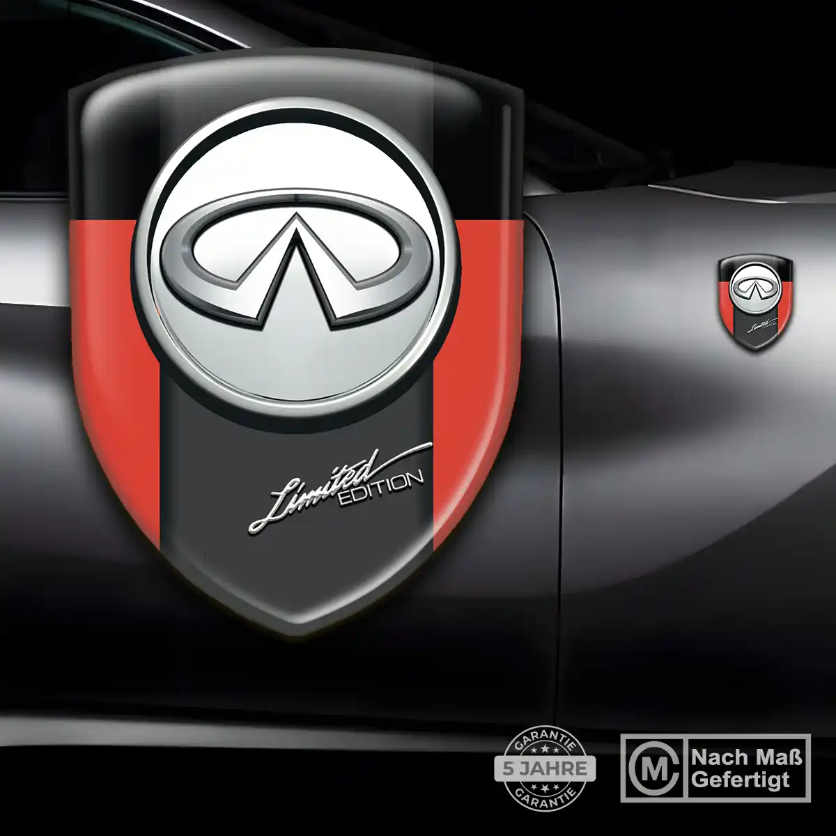 Infiniti Silikon Aufkleber Wappen Höchste Qualität