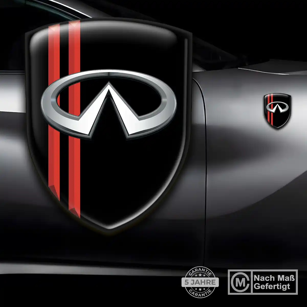 Infiniti Silikon Aufkleber Wappen Interieurdesign