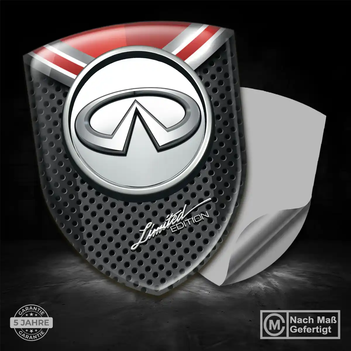 Infiniti Silikon Aufkleber Wappen Premium-Edition