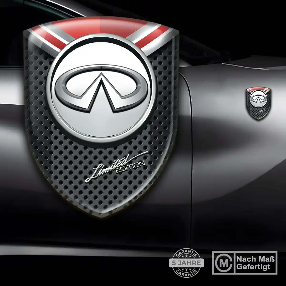 Infiniti Silikon Aufkleber Wappen Premium-Edition