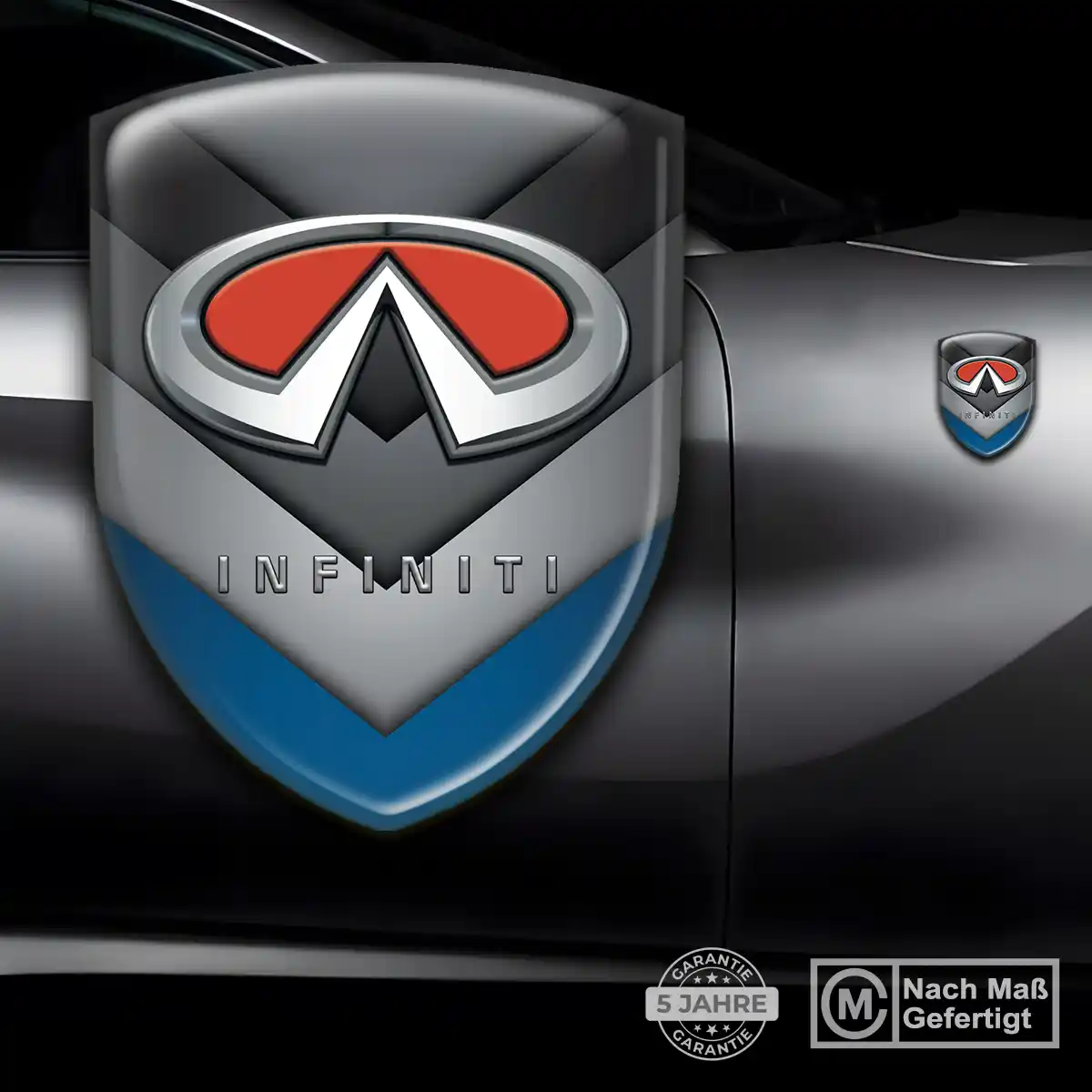 Infiniti Silikon Aufkleber Wappen Stilvolles Design