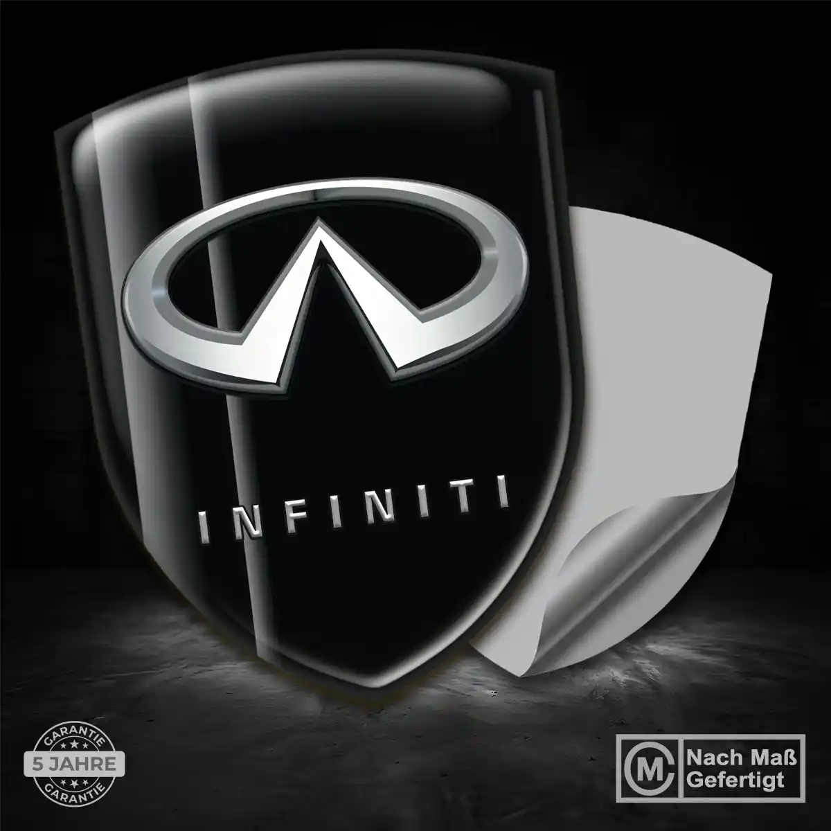 Infiniti Silikon Aufkleber Wappen Tuningfahrzeug