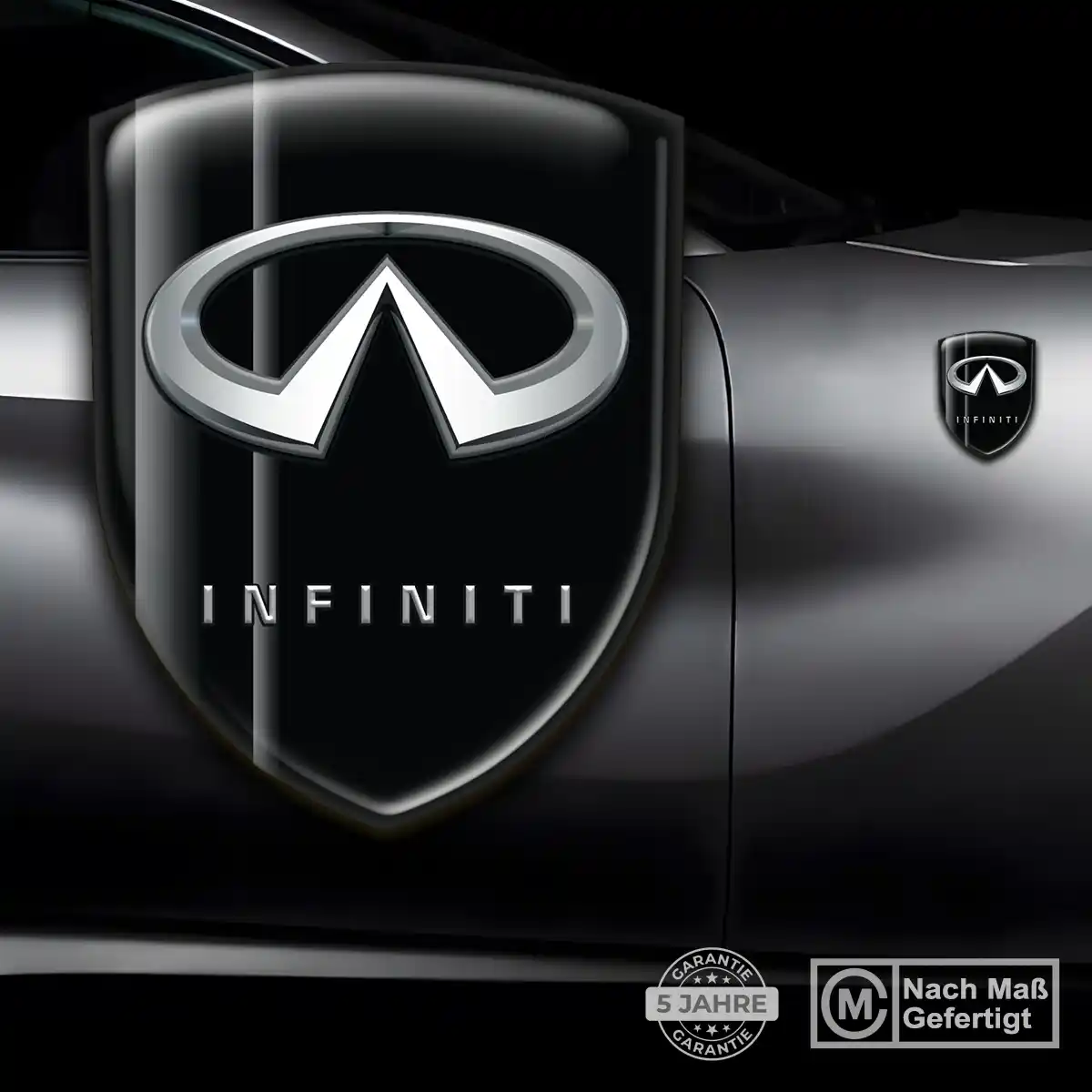 Infiniti Silikon Aufkleber Wappen Tuningfahrzeug