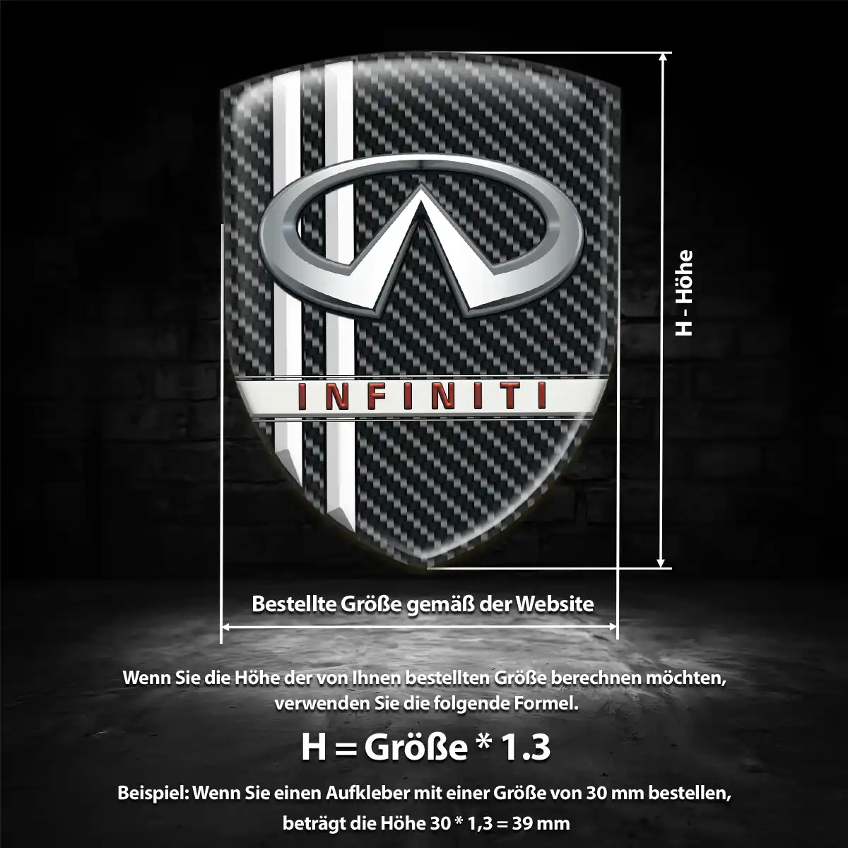 Infiniti Wappen Aufkleber Ausdrucksstarkes Design