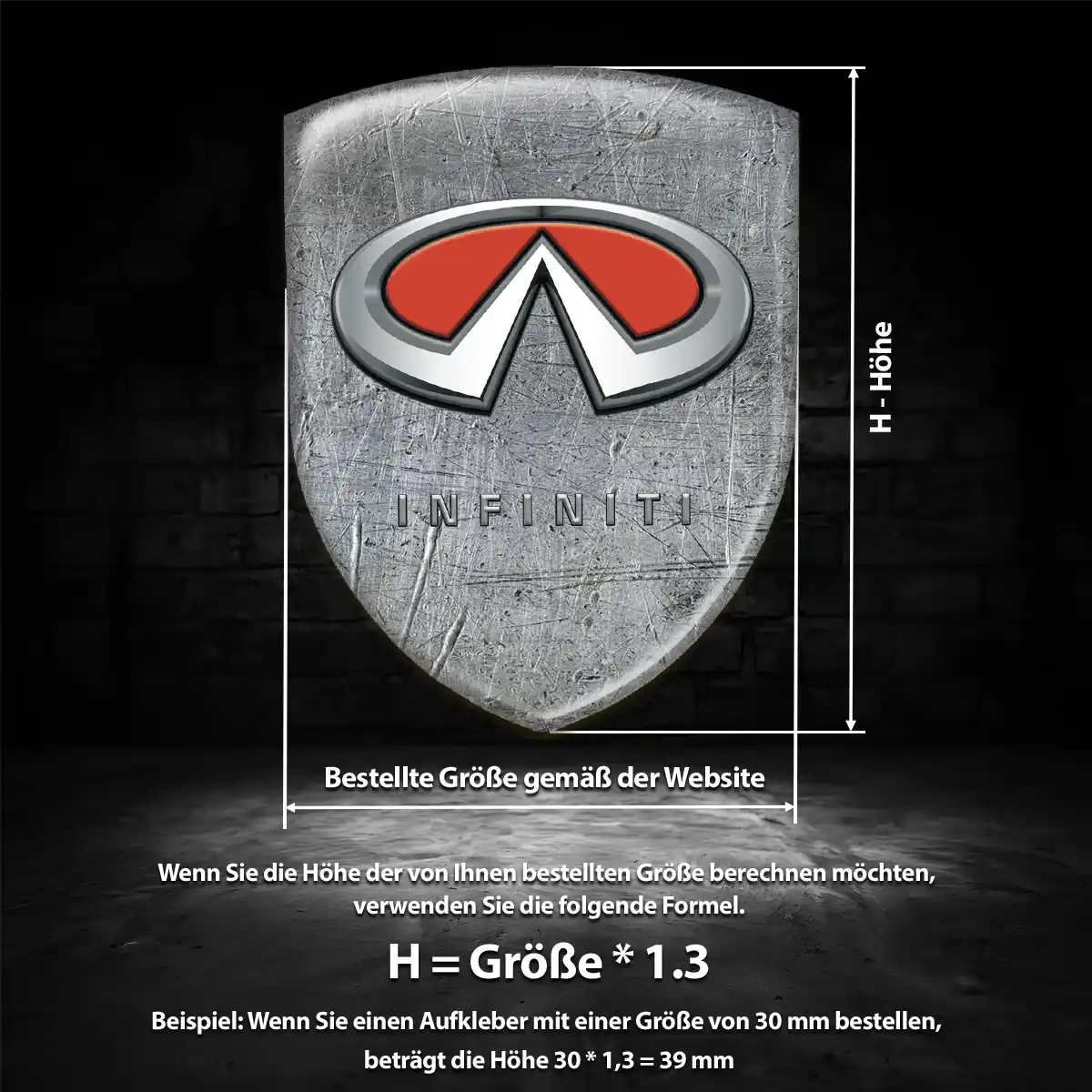 Infiniti Wappen Aufkleber Auto Edles Design