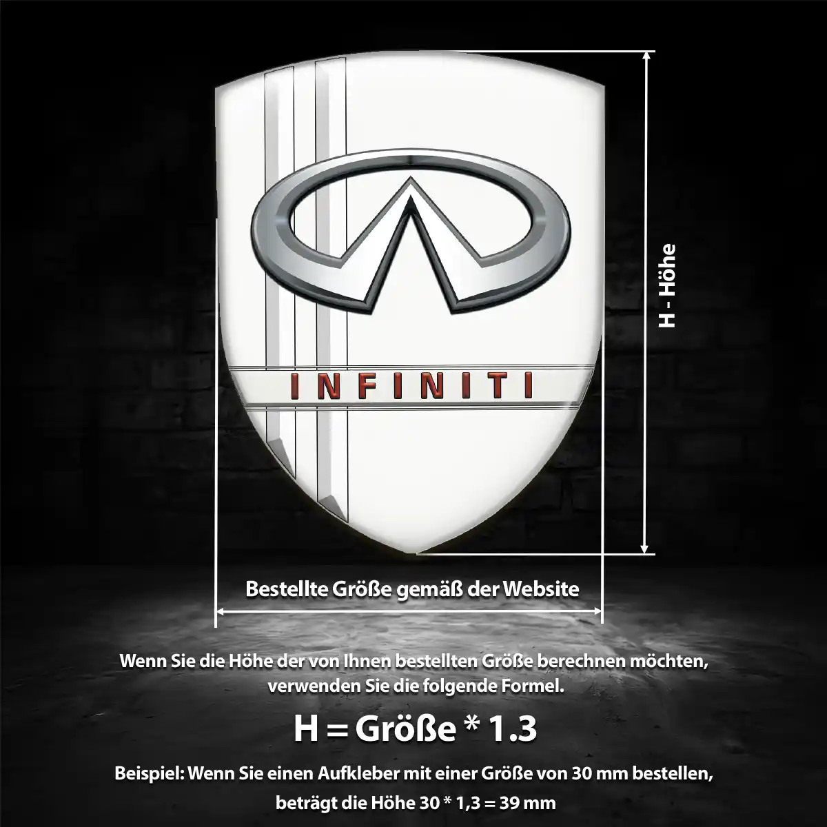 Infiniti Wappen Aufkleber Auto Höchste Qualität