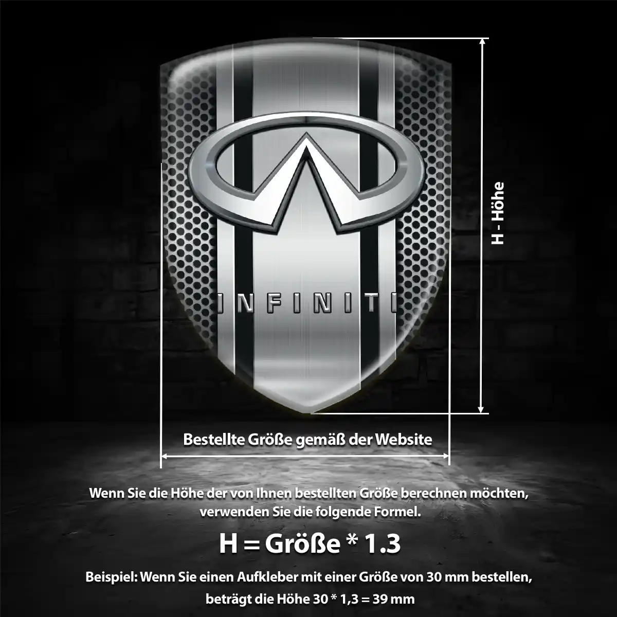 Infiniti Wappen Aufkleber Auto Hochwertiges Harz
