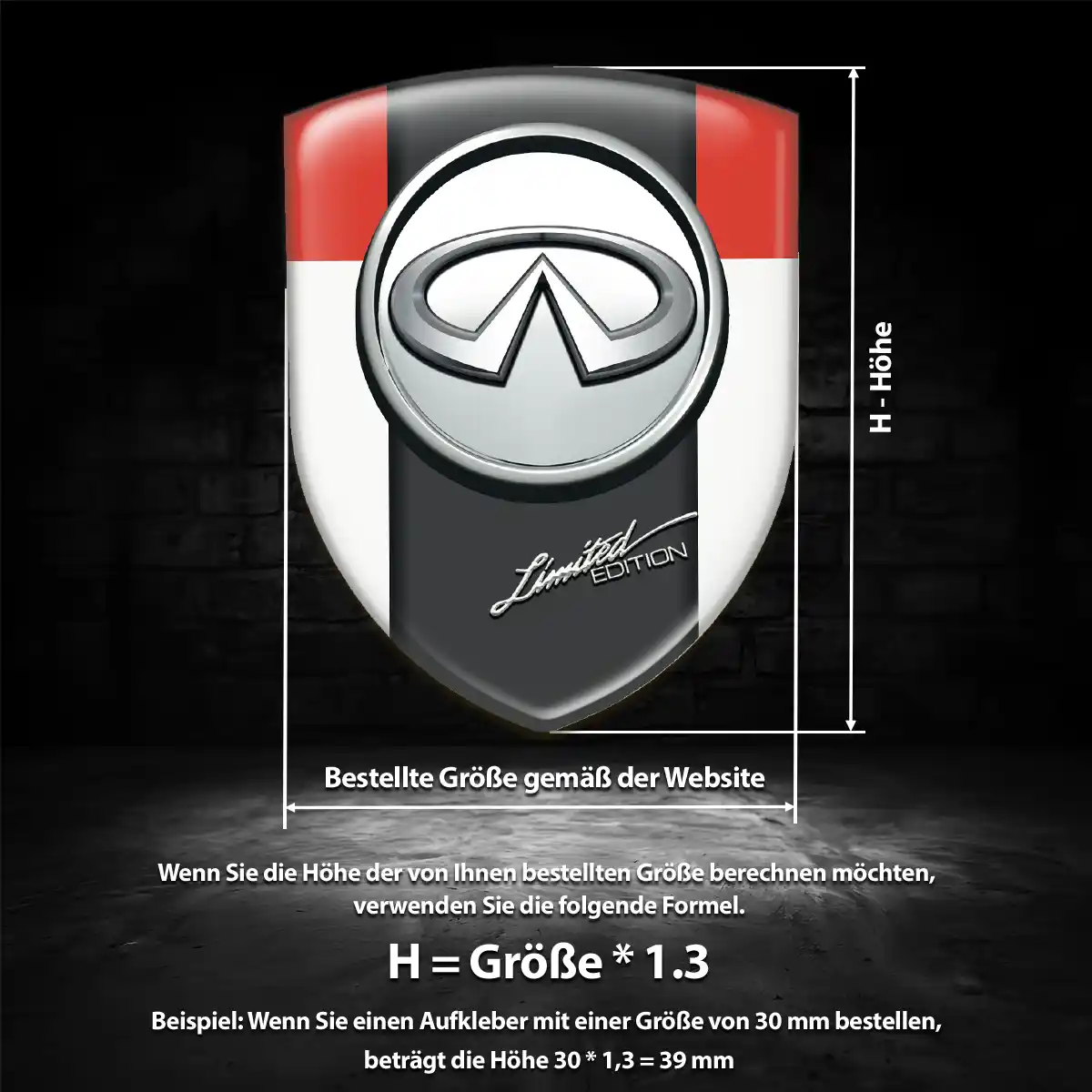 Infiniti Wappen Aufkleber Auto Limitierte Auflage